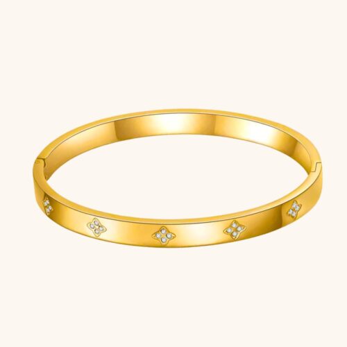 Clovéra 18K Gold Plated Bangle Bracelet